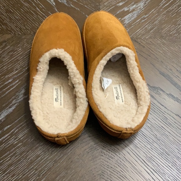 Madewell suede scuff size 6 slipper lined with soft sherpa inside - Picture 6 of 13